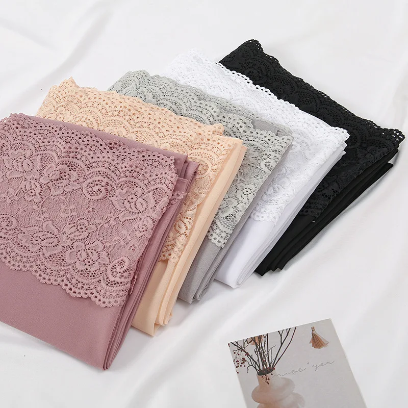 

Bubble Pearl Chiffon Scarf Muslim Hijab Women Headscarf Lace Shawl Wrap Malaysia Bandanas Stoles Bufanda Foulard Turbante Mujer