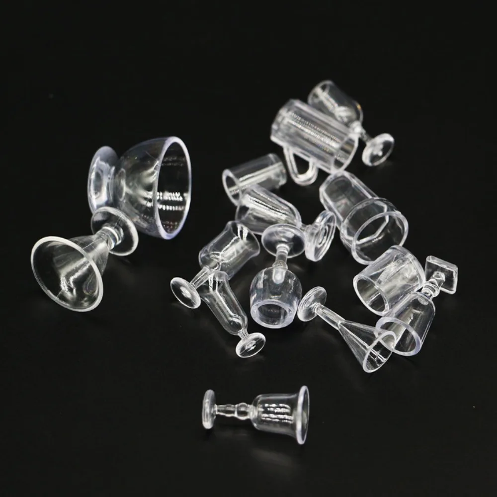 10 pièces/ensemble Simulation 1:12 meubles de maison de poupée tasse d'eau verre à jus maison de poupée verre à vin modèle verre à vin rouge