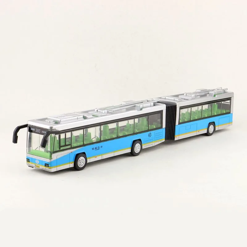 High quality 1:50 alloy double section bus model,simulating sound and light,travel bus toys,children\'s toys,wholesale