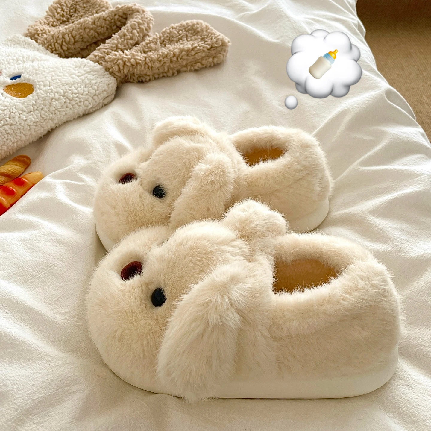 Interior Design Online Free - Warm Fleece Lined Thick Bottomed Slip-On