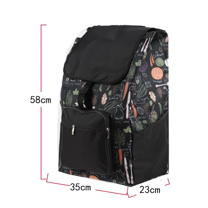 Storage Bags for Trolley Shopping Cart Woman Market Purchase Basket Trailer Portable Cart Large Luggage Bags Foldable Handbag