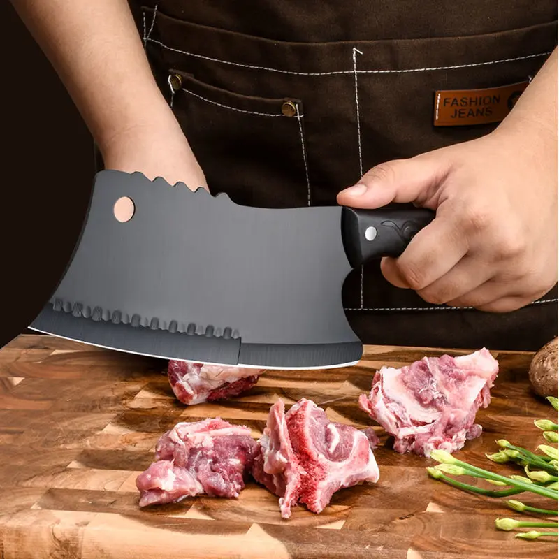 

Butcher Knife Stainless Steel Bone Chopping Knife Meat Vegetables Slicing Cleaver High Hardness Kitchen Chef Cutter Tools