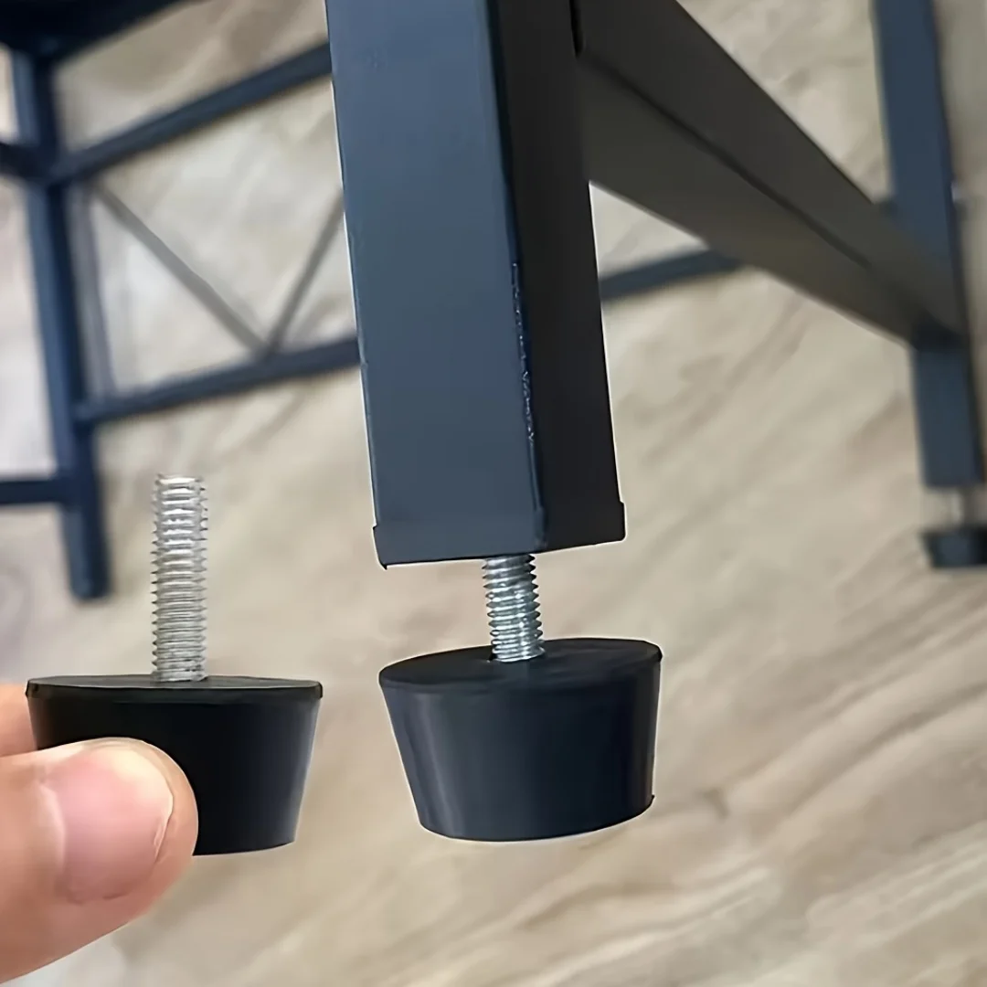 4Pcs Rubber Adjustable Feet Pad With Screw Table Chair Balck Leveling Foot Pad Furniture Leg Anti-shock Protecti view 4