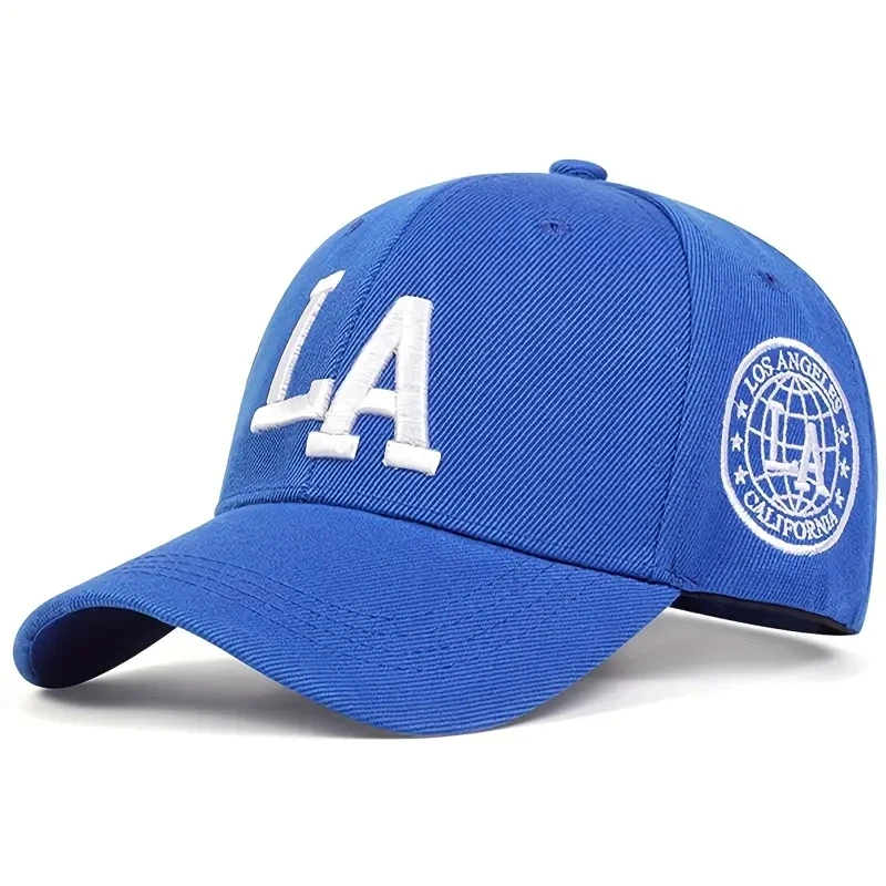Unisex-Baseballmützen mit LA-Buchstaben-Stickerei, für Frühling und Herbst, für den Außenbereich, verstellbare Freizeithüte, Sonnenschutzhut, Sport-Golfmütze – Detail 7