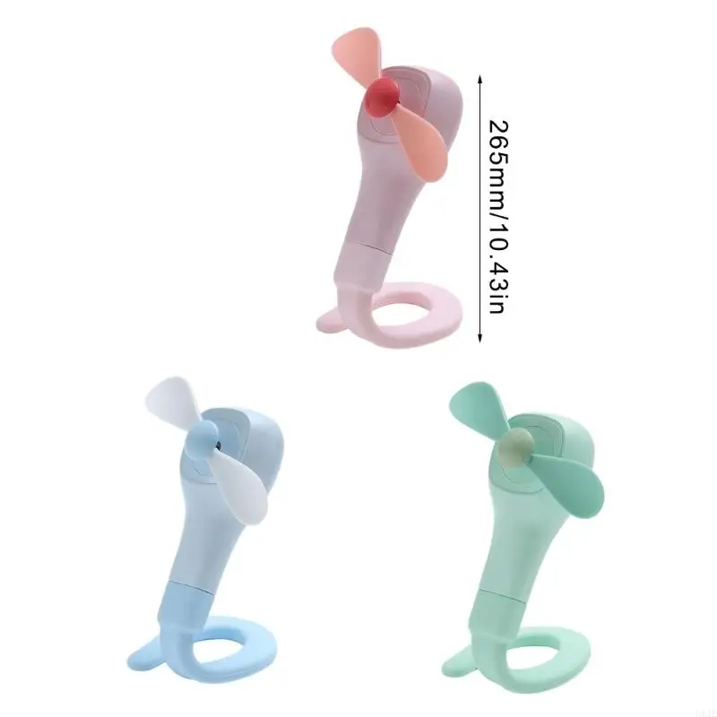 U1JE Travel Friendly Crollers Fan Fan Гибкий монтажный вентилятор Перезаряжаемый охлаждающий вентилятор Пластинка Текстура, для