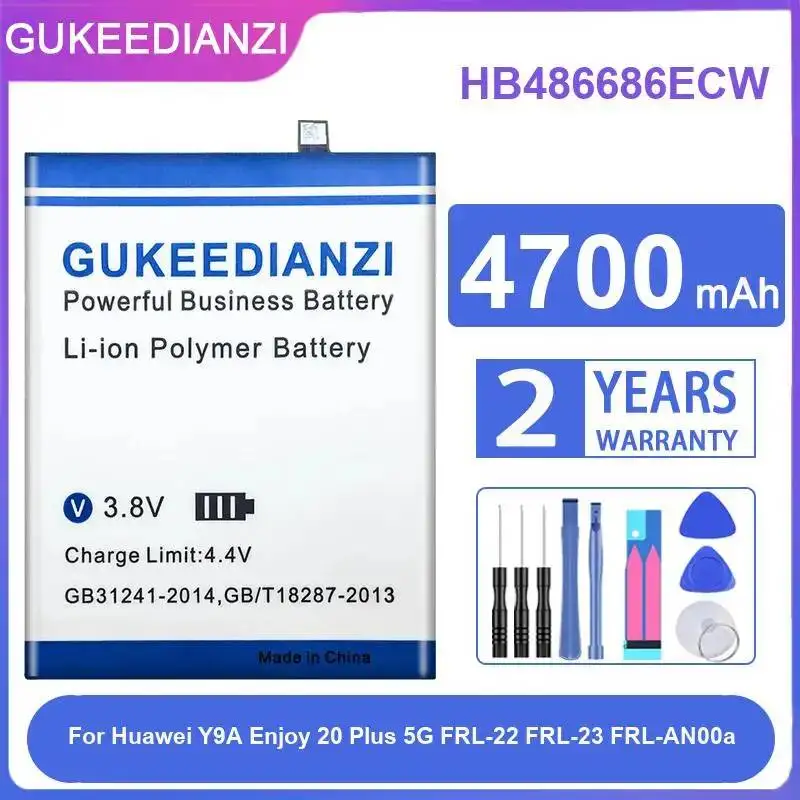 

HB486686ECW For Huawei Y9A Enjoy 20 Plus 5G Frl-22 Frl-23 Frl-AN00a 4700mAh Mobile Phone Battery Stable Premium Replacement
