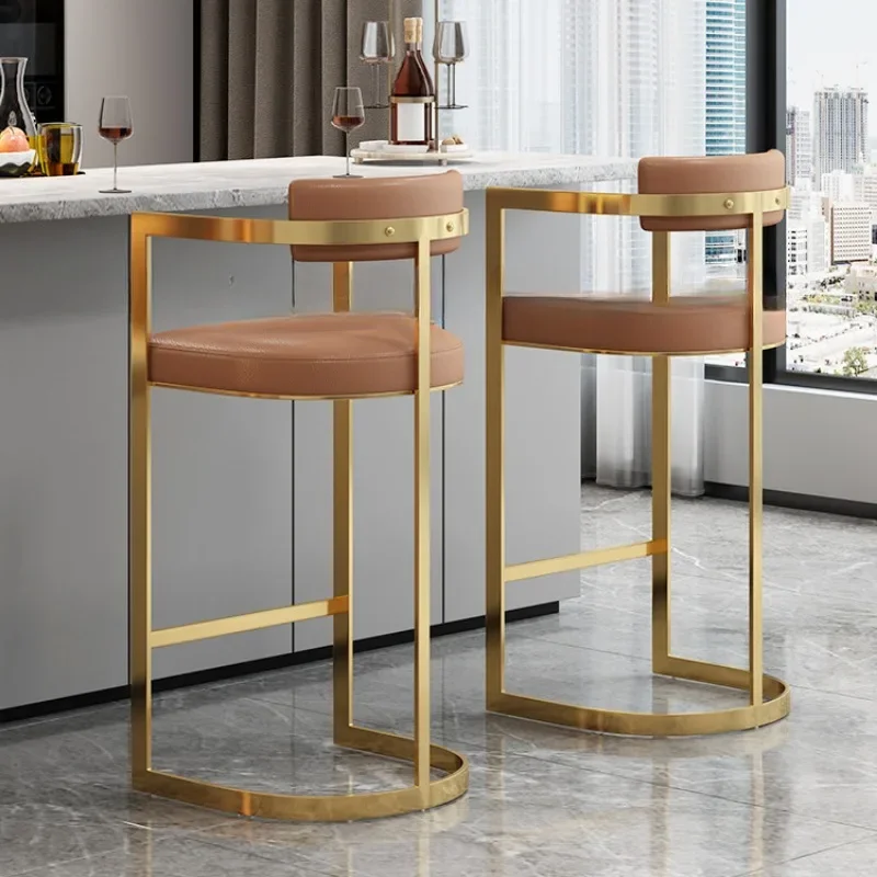 High Counter Designer Bar Stools Luxury Reception Computer Mid Century Bar Stool Saloon Patio Barber Taburetes Alto Furniture