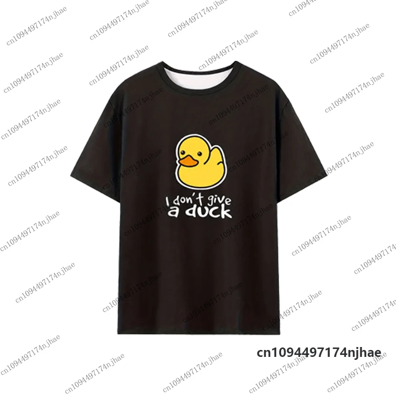 2026 Women’s Tracksuit Cartoon Yellow Duck Print T-Shirt+Pajamas Trousers Sets Casual Pants Suit Couples Clothes 2 Piece Outfits view 5