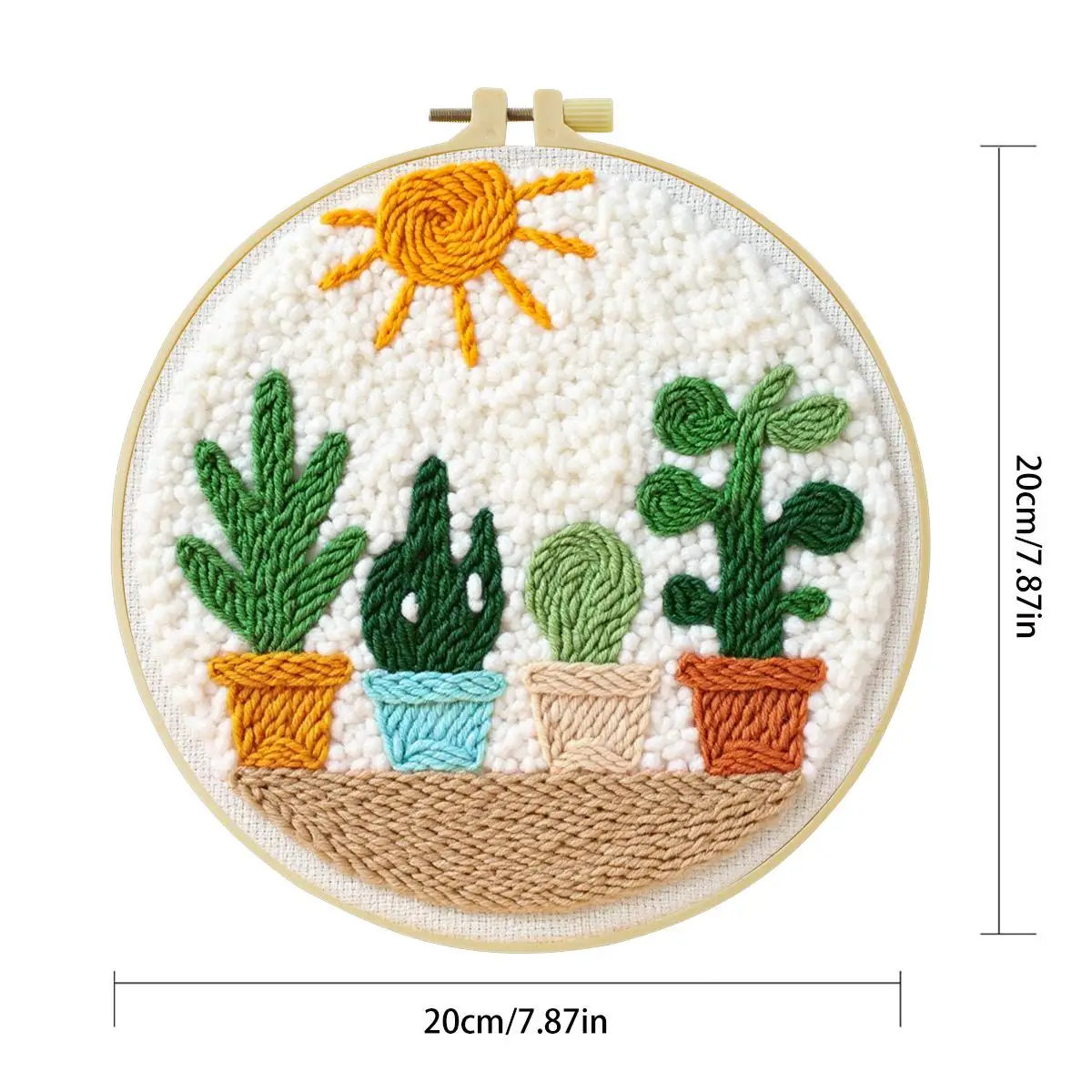 20X20CM/7,87 Zoll Pflanzenmotiv-Stickset, Stickerei-Set, gestrickte Stickerei, DIY-Handarbeit, Geschenk – Detail 3