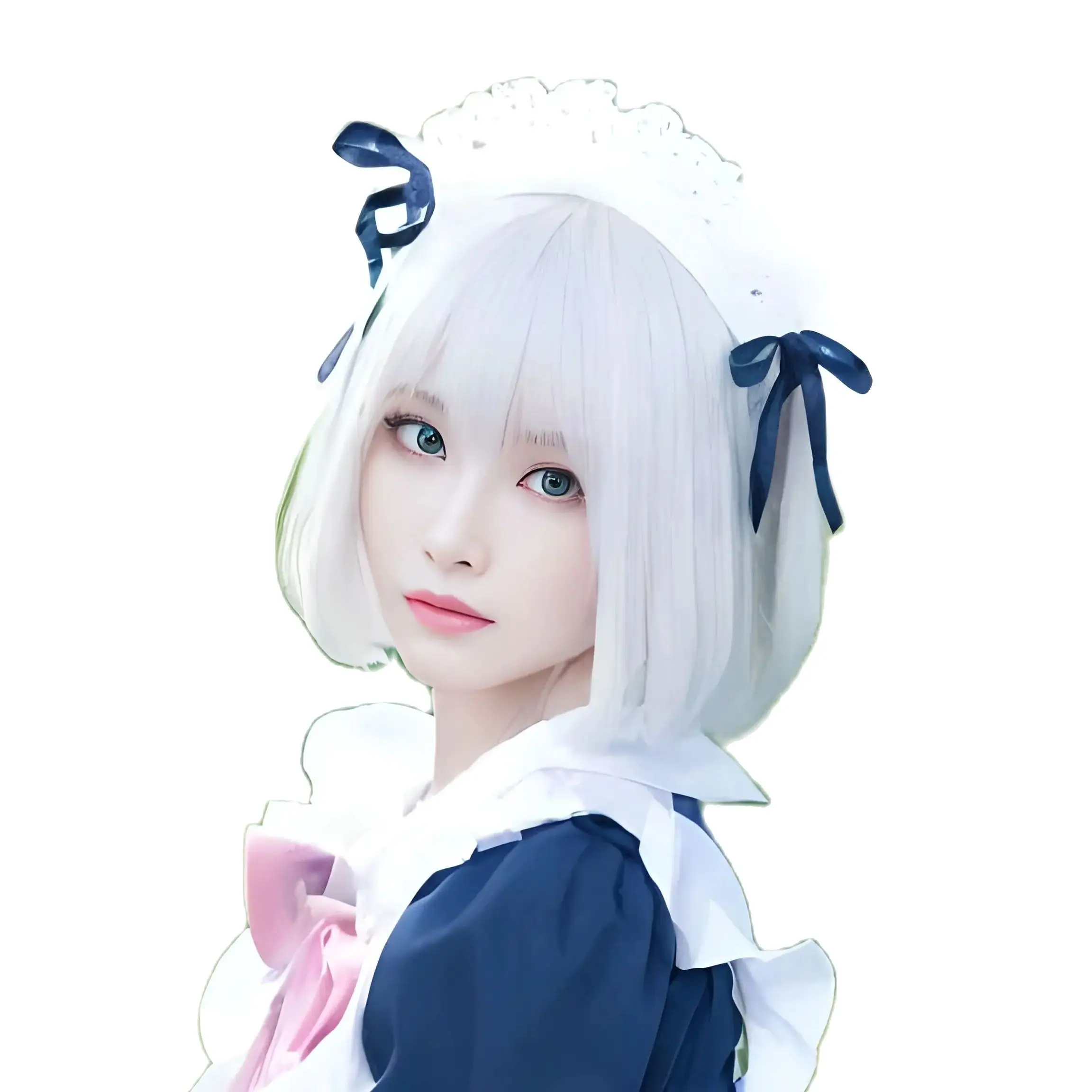 

Anime Date a Live Tobiichi Origami Cosplay Wig White short hair Heat Resistant Synthetic Wig Game cosplay Wig anime cosplay Wig