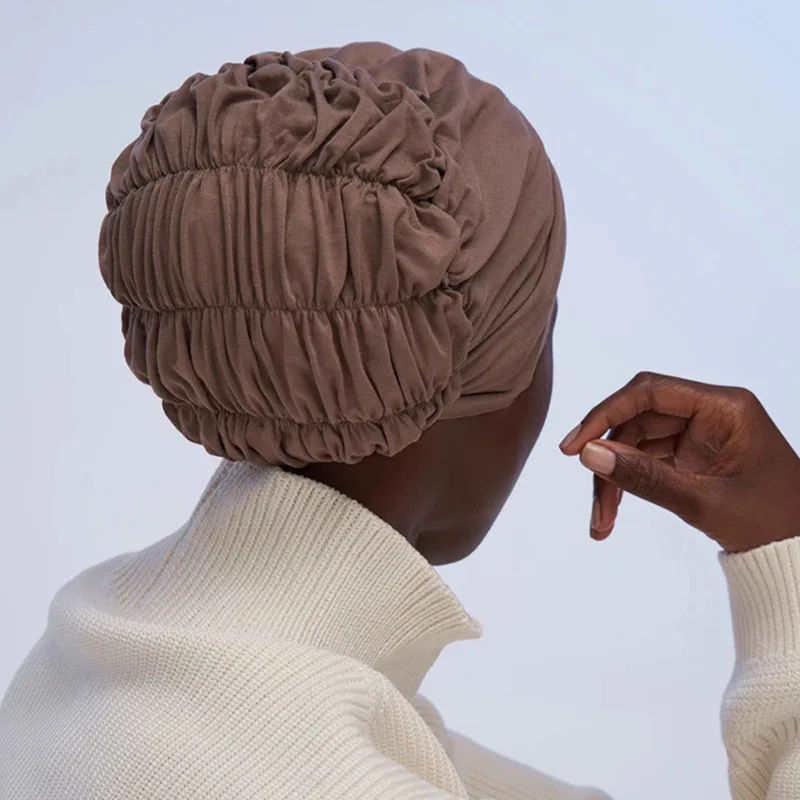 Trendy Muslim Elastic Turban Cap Solid Color Women Hijabs Islamic Head Scarf Ladies Head Wrap Cover Hijab Scarf