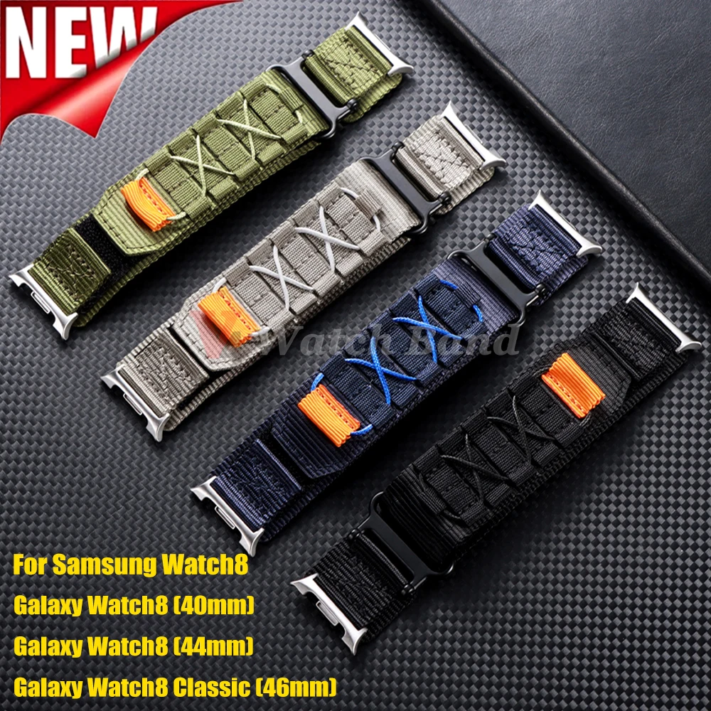 Nylon-Sportarmbänder für Samsung Galaxy Watch 8 Classic Smartwatch-Zubehör Handgelenk-Armband Galaxy Watch 8 40 mm 44 mm 46 mm Band