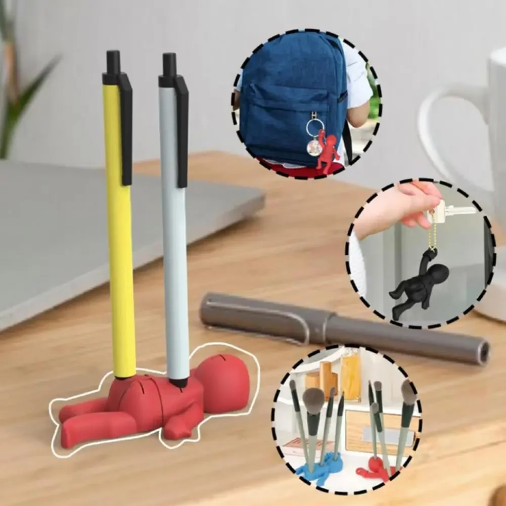 

Забавный органайзер для офисных принадлежностей, силиконовый держатель для ручек со сценой преступления, забавный настольный органайзер для карандашей, милые офисные канцелярские принадлежности