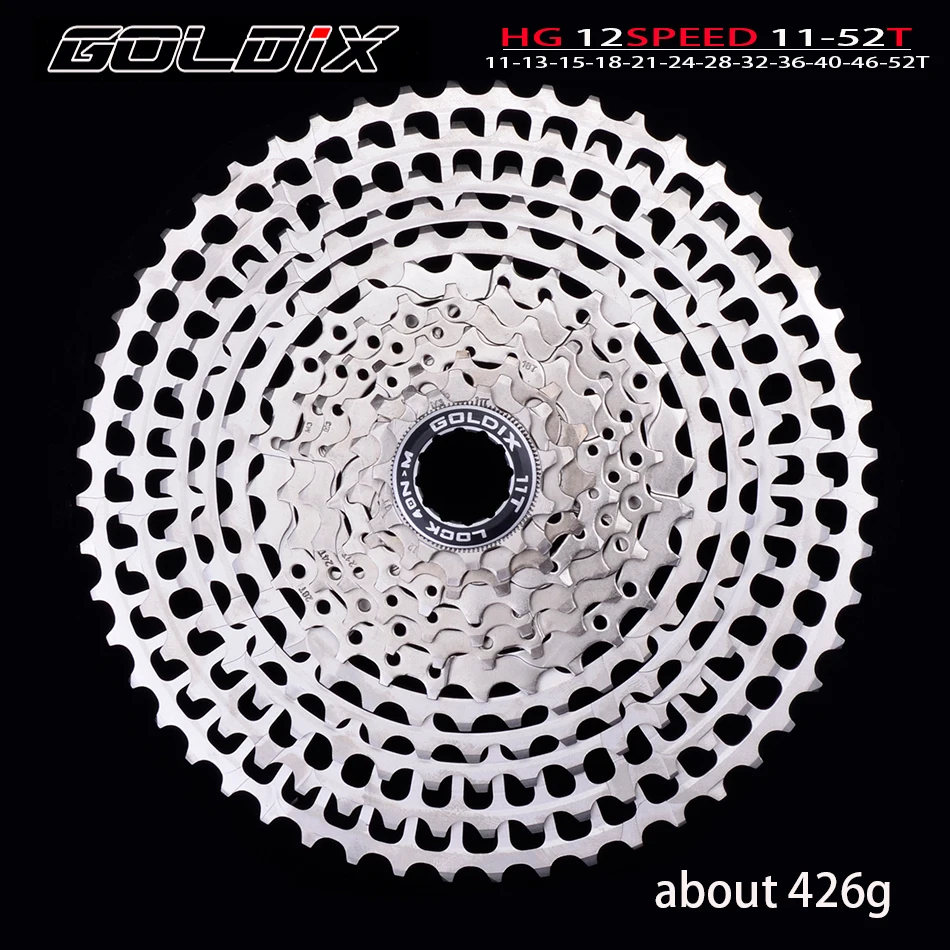 GOLDIX 超軽量 HGカセット 11-46T 12S GOLDIX 12 スピード超軽量 MTB カセット HG 12S 11-51T/12S 11-46T XD