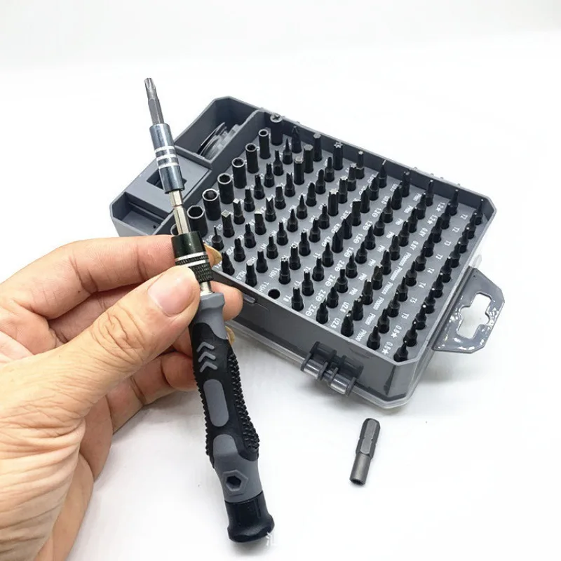 Dr. Huge 115-in-1 Industrial Watch Mobile Phone Disassembly Tool Box Chrome Vanadium Steel Combination Screwdriver Set Plastic