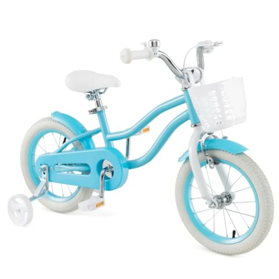 

12 14 16 18 Inch Bike for Toddlers Aged 3-8 Years Old with Training Wheels Hand Coaster Brakes Adjustable Saddle and Handlebar