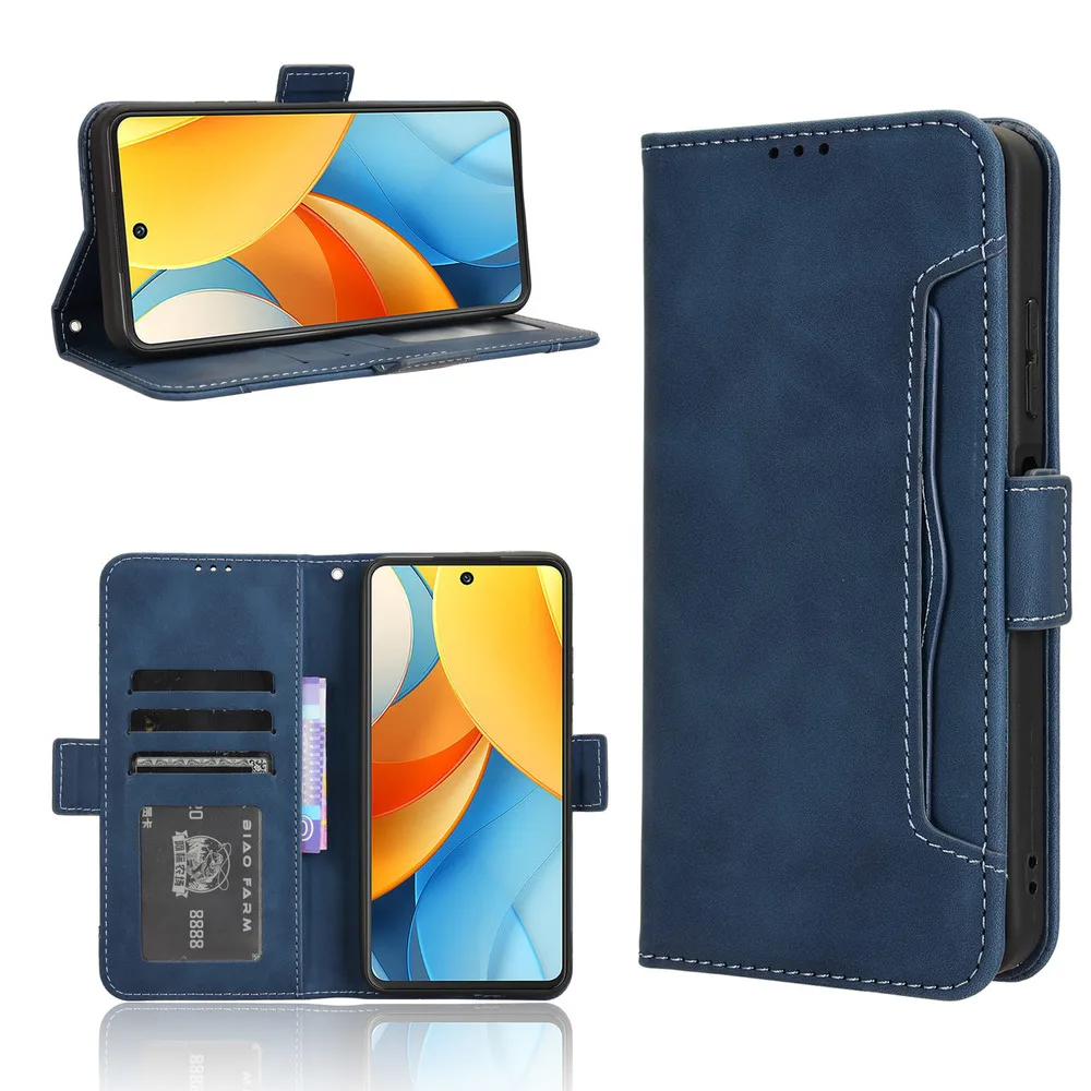 For ZTE Axon 60 Lite / Blade V60 Vita Wallet Case Magnetic Book Flip Cover Card Photo Holder Luxury Leather Mobile Phone Cases image 4