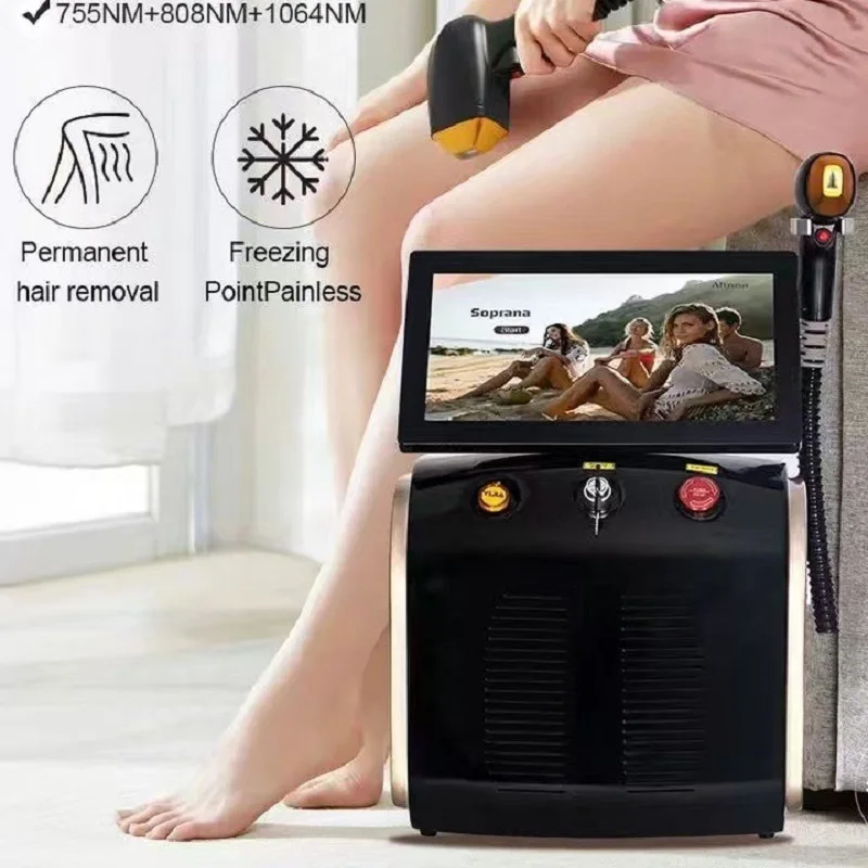 전문 3 파장 다이오드 레이저 755, 808 1064 다이오드 레이저 제모, 신상