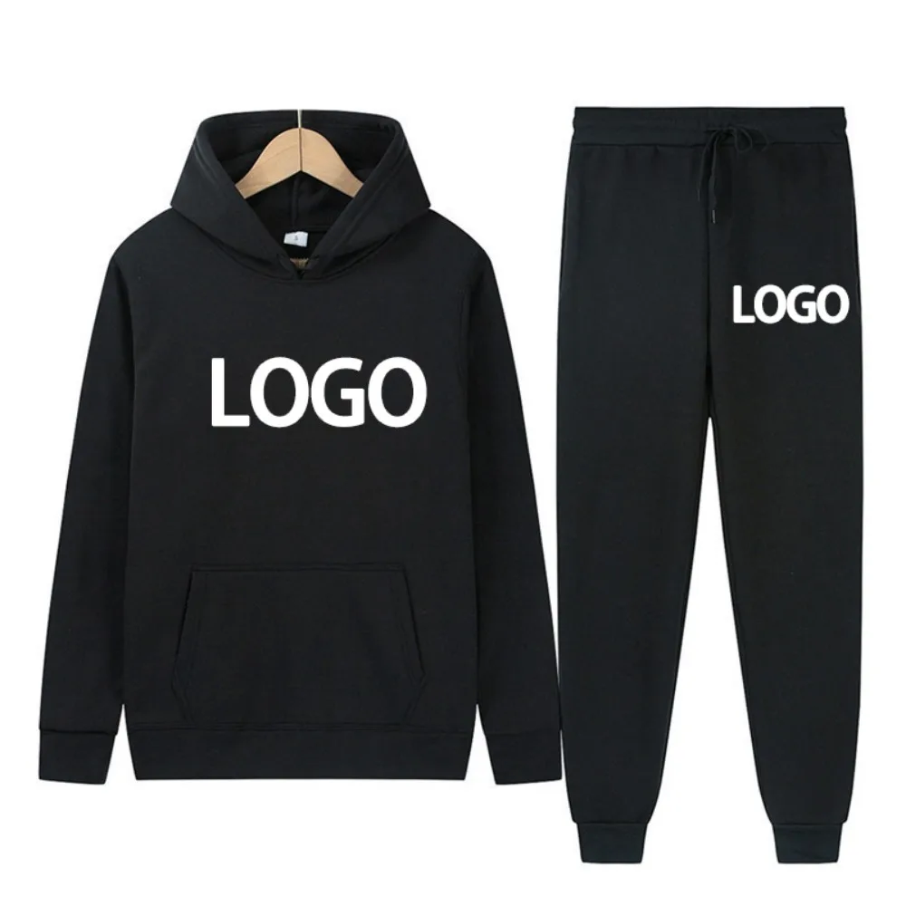

Men's and Women's Customized Printed Sports Suit Hooded Sweatshirt, Jogging Free Design Neutral Daily Casual Sports Hooded Sweat
