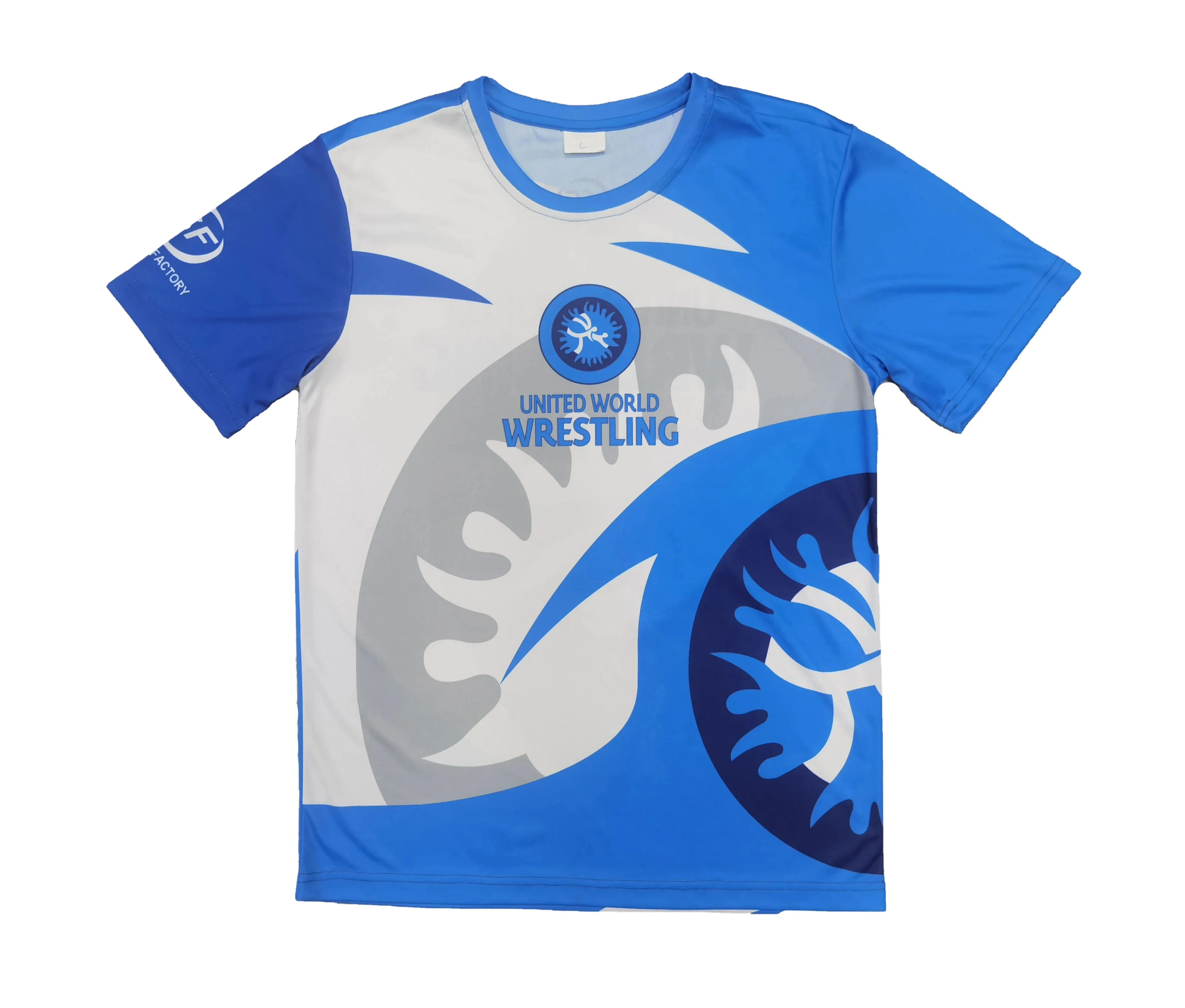 2026 Neues UWW Wrestling Kampf-Fitness Bedrucktes Schnelltrocknendes Sport-Trainings-Freizeit-Kurzarm-T-Shirt für Herren – Detail 7