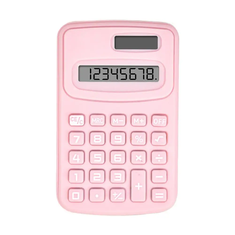 Kleiner Solar-Rechner, tragbarer Taschenrechner, niedlicher 8-stelliger LCD-elektronischer Heimbüro-Rechner für Kinder, Grundschulrechner – Detail 22