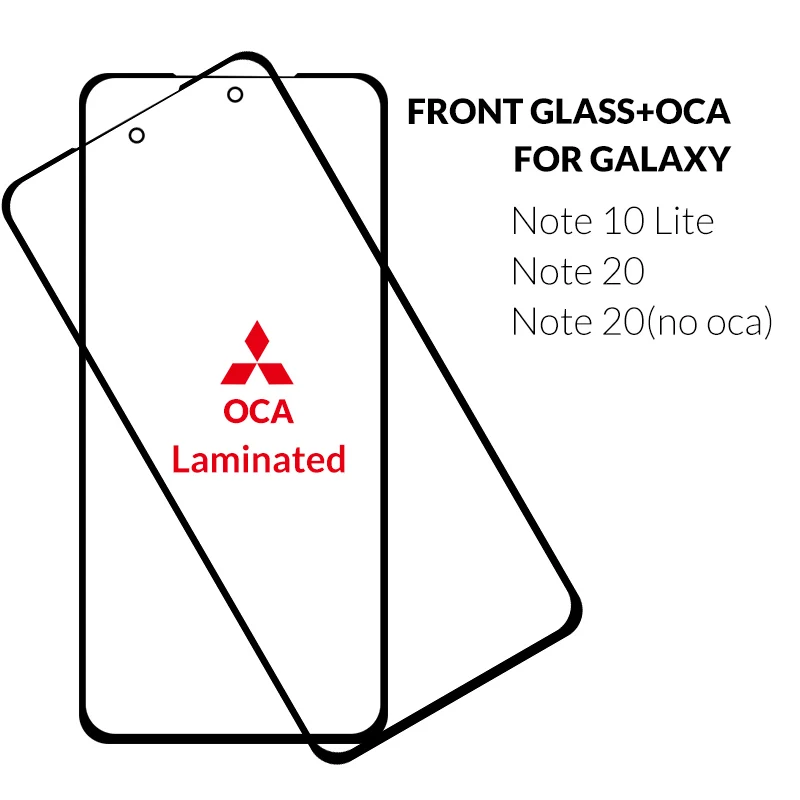 10Pcs Front Touch Screen Outer Lens Glass With OCA Glue For Samsung Galaxy S23 S22 S21 FE Plus S10e S10 NOTE 10 Lite TOP Glass