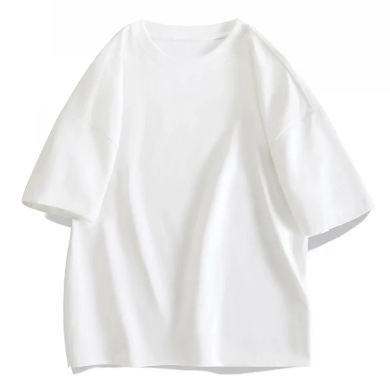 Summer White Short Sleeved T-shirt Men Fashion Casual Cotton T-shirt Men Streetwear Korean Black Round Neck T Shirt Mens Top