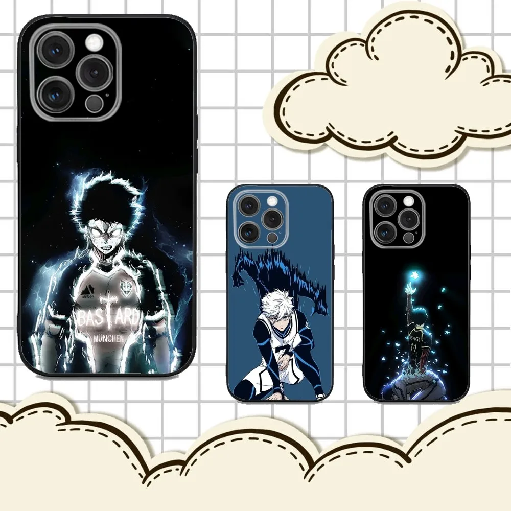 

Anime B-Blue Locks Phone Case For iPhone 16e,16,15,14,13,12,11,Pro,X,XS,Max,XR,Plus,Mini Soft Black Cover