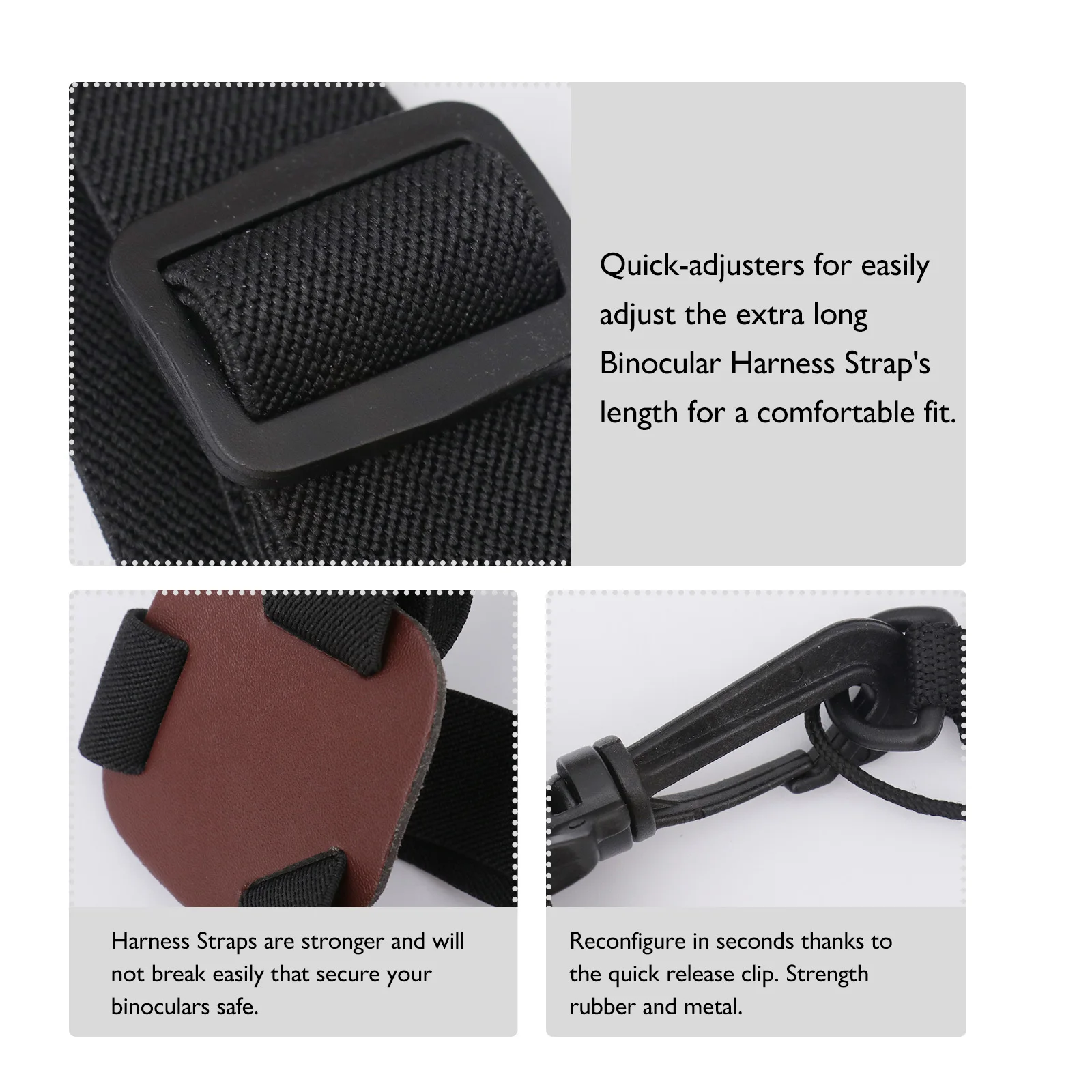 

Adjustable Outdoor Binocular Harness Camera Chest Strap Clip Durable Lightweight Shoulder For Hiking Camping