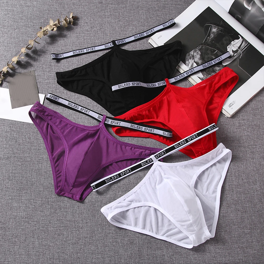 

Sexy Mens Mesh Sexy Tоy Mens Briefs Low Waist Lingerie Sissy Pouch Elastic Underpants Men Breathable Men's Panties Underwear