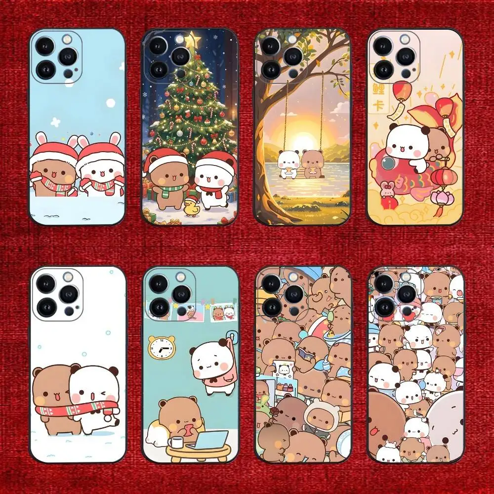 

Cute B-Bubu Dudu Phone Case For iPhone 17,16,15,14,13,12,11,Pro,Max,Plus,E,SE4,Air,Mini Black Cover
