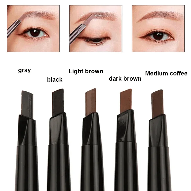 Natural olho sobrancelha matiz cosméticos pintura de longa duração sobrancelha à prova dwaterproof água preto marrom sobrancelha lápis maquiagem cosméticos