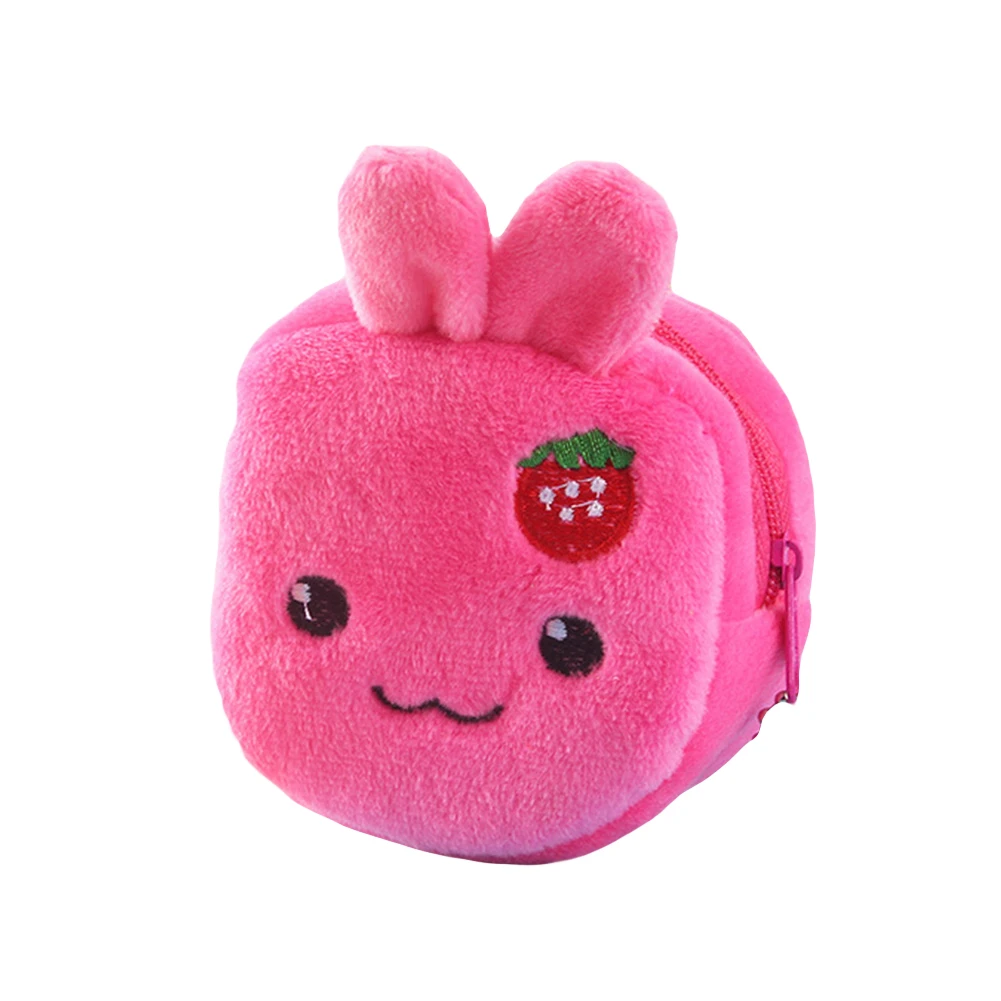 Cartoon Mini Plush 3D Zero Wallet Cute Coin Bag Key Bag Cute Plush Zipper Coin Bags Party Birthday Small Gifts For Children