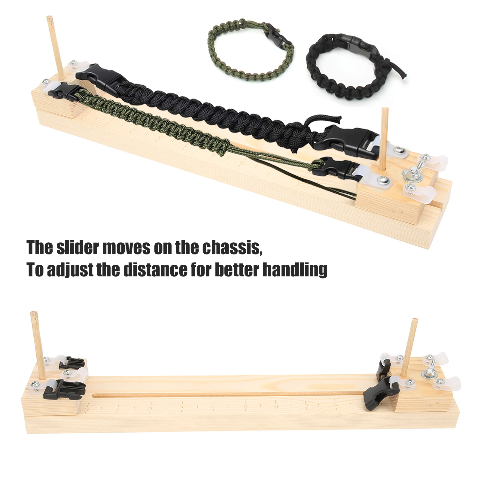 النسيج إطار خشبي Paracord الصلب إبرة مزيج Paracord سوار ذاتي الصنع أداة النسيج