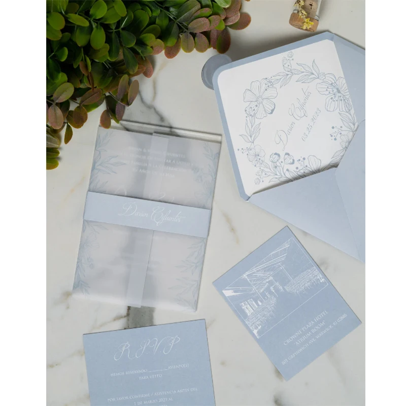 

Custom Acrylic Invitation clear Acrylic Wedding Invitations Elegant & Unique Invites for Weddings Anniversaries