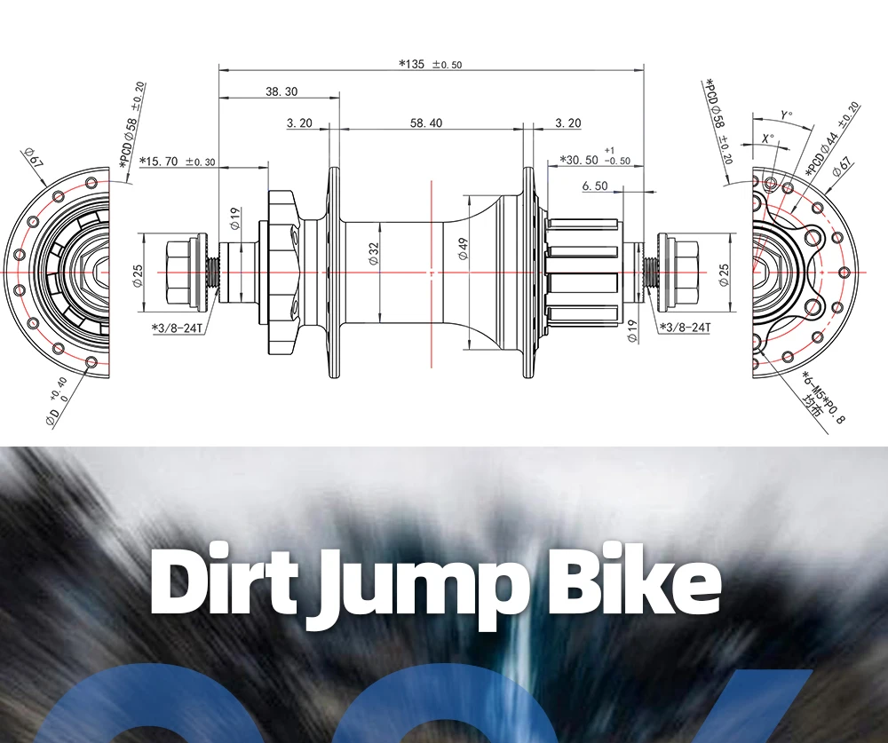 ARC Dirt Jump Einzelgang-Hinterradnabe mit 4 Lagern, Scheibenbremse, MTB-Nabe, 32H, 135mm, Ultraleicht, Lauter Sound, für Street-MTB-Fahrräder – Detail 1