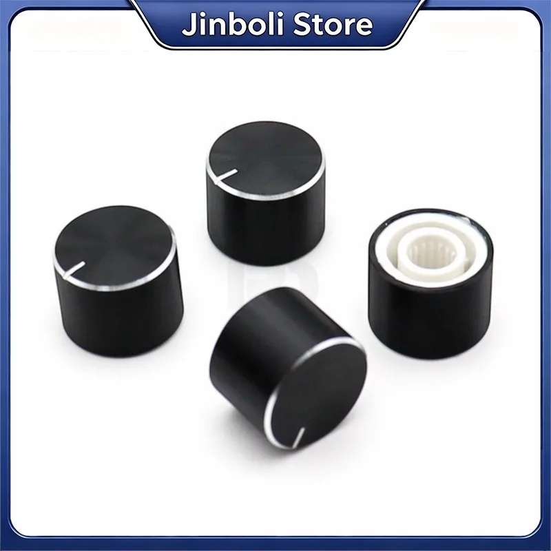 3PCS 15x11mm Aluminum Alloy Knob Potentiometer Amplifier Switch Knob Cap Audio Volume Control Cap 6mm Spline Shaft Hole