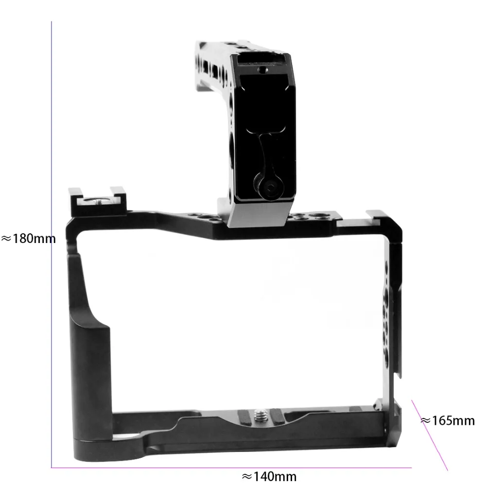 Aluminium SLR Kamera Käfig für Fujifilm X-T3 /XT3/XT2 /X-T2 DSLR Rig Schutzhülle Abdeckung mit Top griff Grip Kalten Schuh Montieren – Detail 28