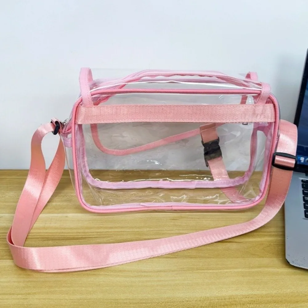 Fashion Transparent Crossbody Bag PVC Large Capacity Shoulder Bag Versatile Handbag