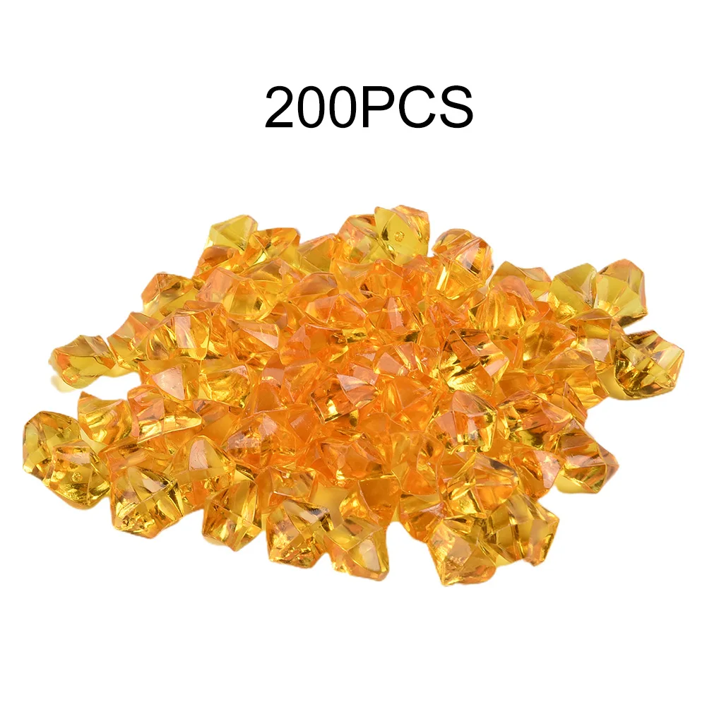 200 قطعة 6x9 مللي متر الاكريليك جوهرة حجر الجليد الحبوب الملونة البلاستيك جواهر كريستال الماس الأطفال ل زهرية خزان الأسماك DIY بها بنفسك الديكور