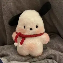 Kawaii Sanrio peluş Pochacco anahtarlık sevimli bebek kız Diy pelüş çanta kolye odası dekorasyon çocuk yastık çift hediye