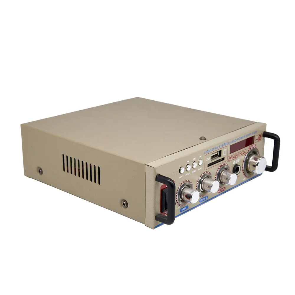 Mini Home Music Amplifier with Wireless 12V/220V Connection Small USB Amplifier for Computers & Wireless Devices