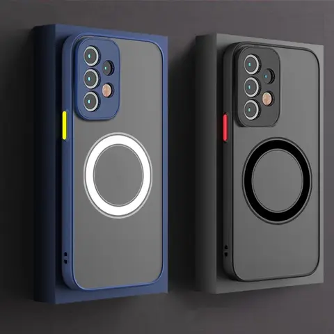 Para Magsafe funda de carga inalámbrica para Samsung A53 5G S23 S22 Plus S20 FE S22 Ultra S21 FE A52 A33 A13 A12 A52S cubierta magnética