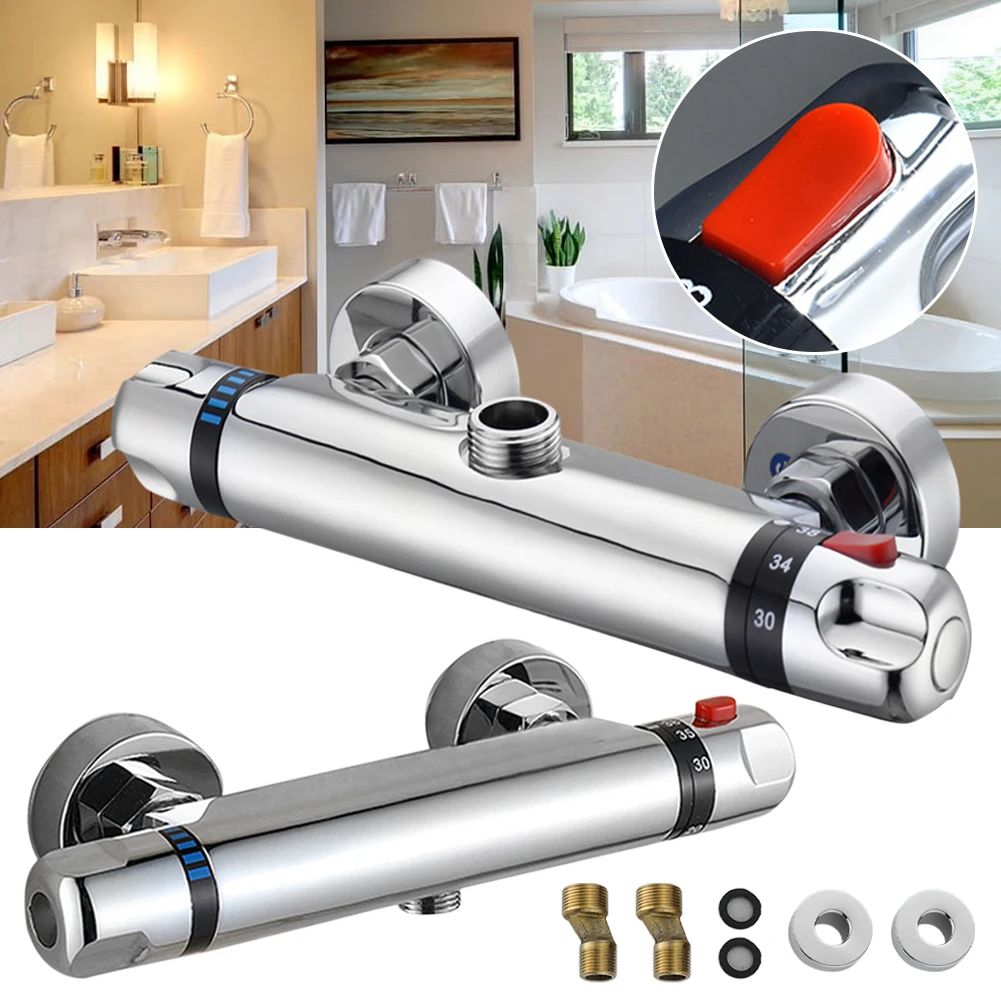 Bathroom Thermostatic Shower Faucet Mixing Valve Bathroom Thermostatic Mixer Tap Hot Cold Mixing Valve Bathroom Fixture