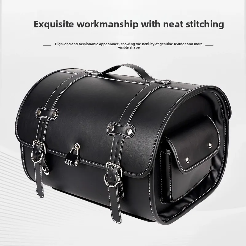 Motorcycle Trunk Storage Case, Retro Victoria Style Luggage, Universal for Electric & Battery Vehicles