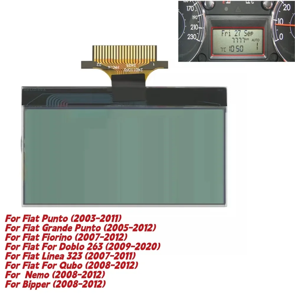 

Car Unit LCD Display Transmission Instrument Repair Screen For Fiat Punto For Fiat Grande Punto For Fiat Fiorino