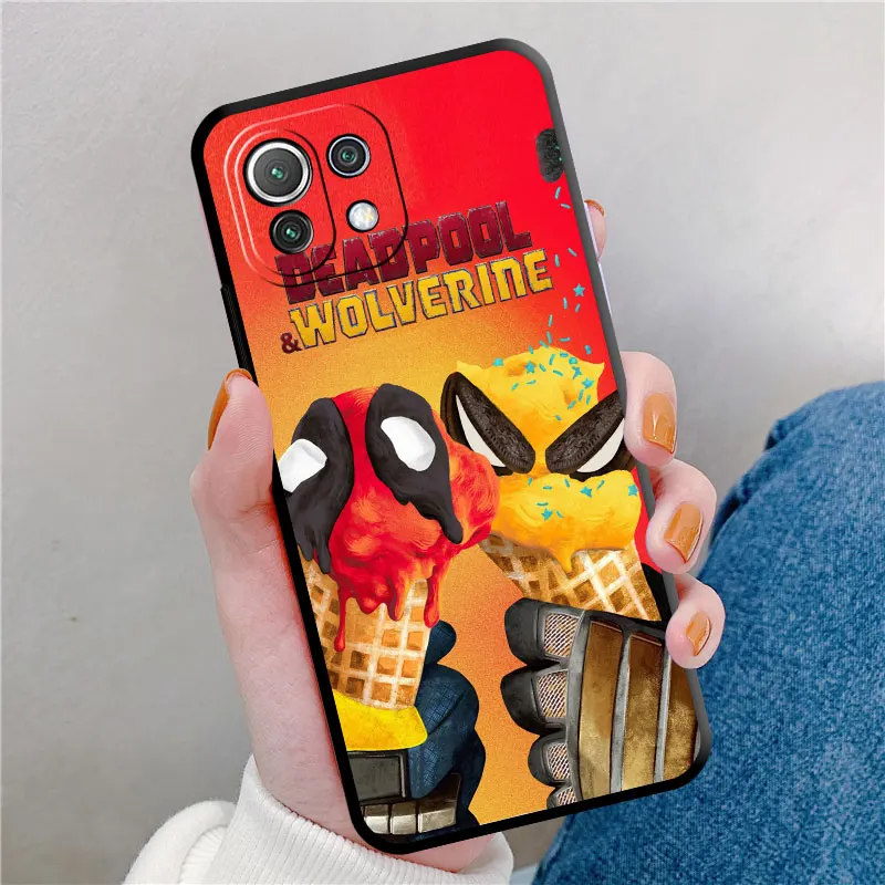 Case for Xiaomi Poco X3 NFC 11T Pro 11 Lite X4 12 13 F1 Note 10 C40 10T 14 C61 Silicone Black Phone Cover Deadpool W-Wolverine