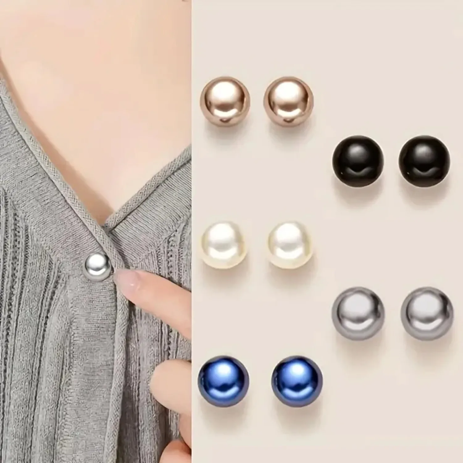 10pcs Pearl Button Pins, DIY Decorative Safety Button Covers for Shoes, Hats, Bags, Shawls, Collar Fixed Pin Brooch