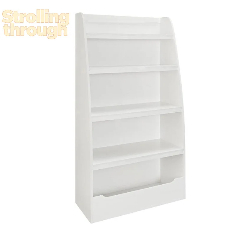 

Multifunctional floor-to-ceiling wooden children's bookshelf Multi-layer bookshelf Children's painting books Storage
