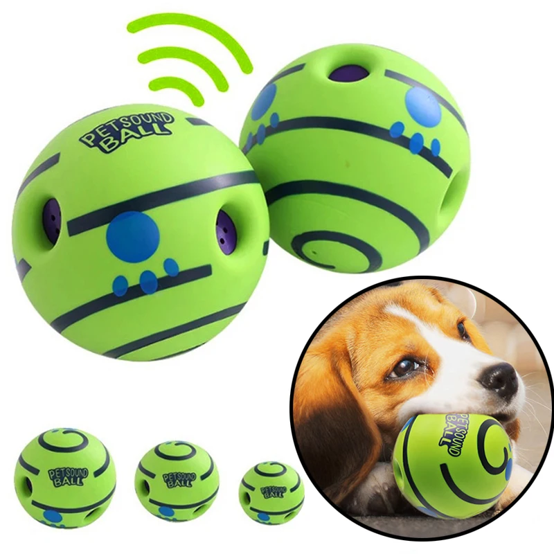 Dog Toy Wobble Wag Giggle Ball Getting Dog Attention Toy Fun Giggle Sounds When Rolled or Shaken Pets Know Best As Seen On TV